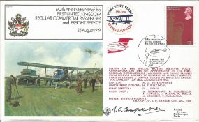 Alan Colin Campbell signed 60th Anniversary of the First United Kingdom Regular Commercial Passenger