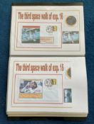 70 Space Exploration FDC with Stamps and FDI Postmarks, Housed in a Binder with Stunning NASA