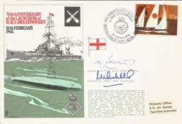 Admiral Lewin, CO HMS Dreadnought signed Navy cover RNSC22. Good condition. All autographs come with