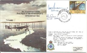 Air Vice Marshal Sir Alan Boxer KCVO CB DSO DFC and Sqn Ldr R. T. Cuthill signed FDC 61st