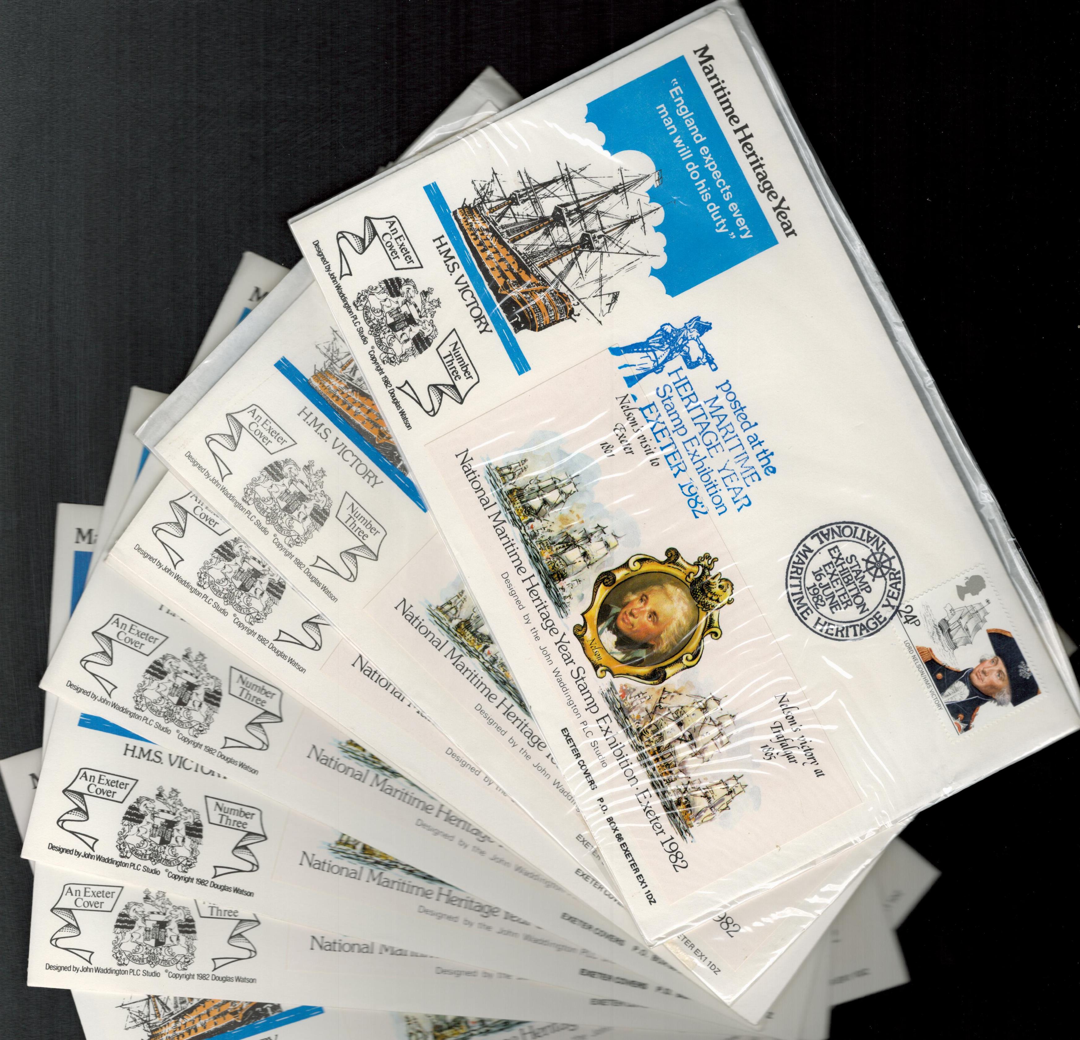 Dealers/Traders Pack of 10 Maritime Heritage Year Covers of HMS Victory An Exeter Cover Number