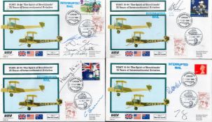 5 Handsigned VIMY 19 94, 75 Years of Intercontinental Aviation FDCs with stamps and Postmarks.