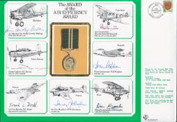 WW2. Wing Commander Don Kingaby Multi Signed the Award of the Air Efficiency DM Medals Cover,