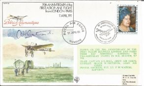 Fl Lt A Gatward DSO DFC Signed and Flown Commemorative Cover 70th Anniversary of the First Aeroplane