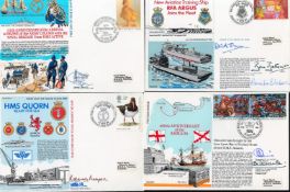 11 Handsigned Navy Official FDC's with postmarks and stamps. Signatures include Captain M A Johnson,