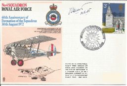 MRAF Slessor RFC WW1 signed No 4 Squadron RAF 60th Anniversary of Formation of the Squadron 30th