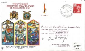 Sir Lewis Hodges Signed Commemorative Cover Tribute to the Resistance Organizations of Belgium