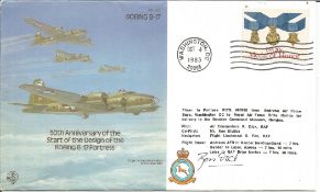 Ron Dick Signed Commemorative Cover 50th Anniversary of the Start of Design of the Boing B 17