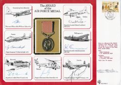 WW2. The Award of the Air Force Medal DM Medals Cover Signed by Warrant Officer John Allen AFM,