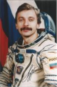 Aleksandr Lazutkin, Russian Soyuz Cosmonaut signed 6 x 4 colour photo. He was selected as