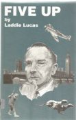 Laddie Lucas. Five up. A WW2 hardback book in good condition. Dedicated to Danny, Signed by the
