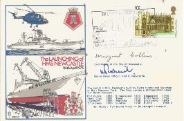 Lord Mayor of Newcastle Margaret Collins and Senior Naval Officer H M S Newcastle Signed