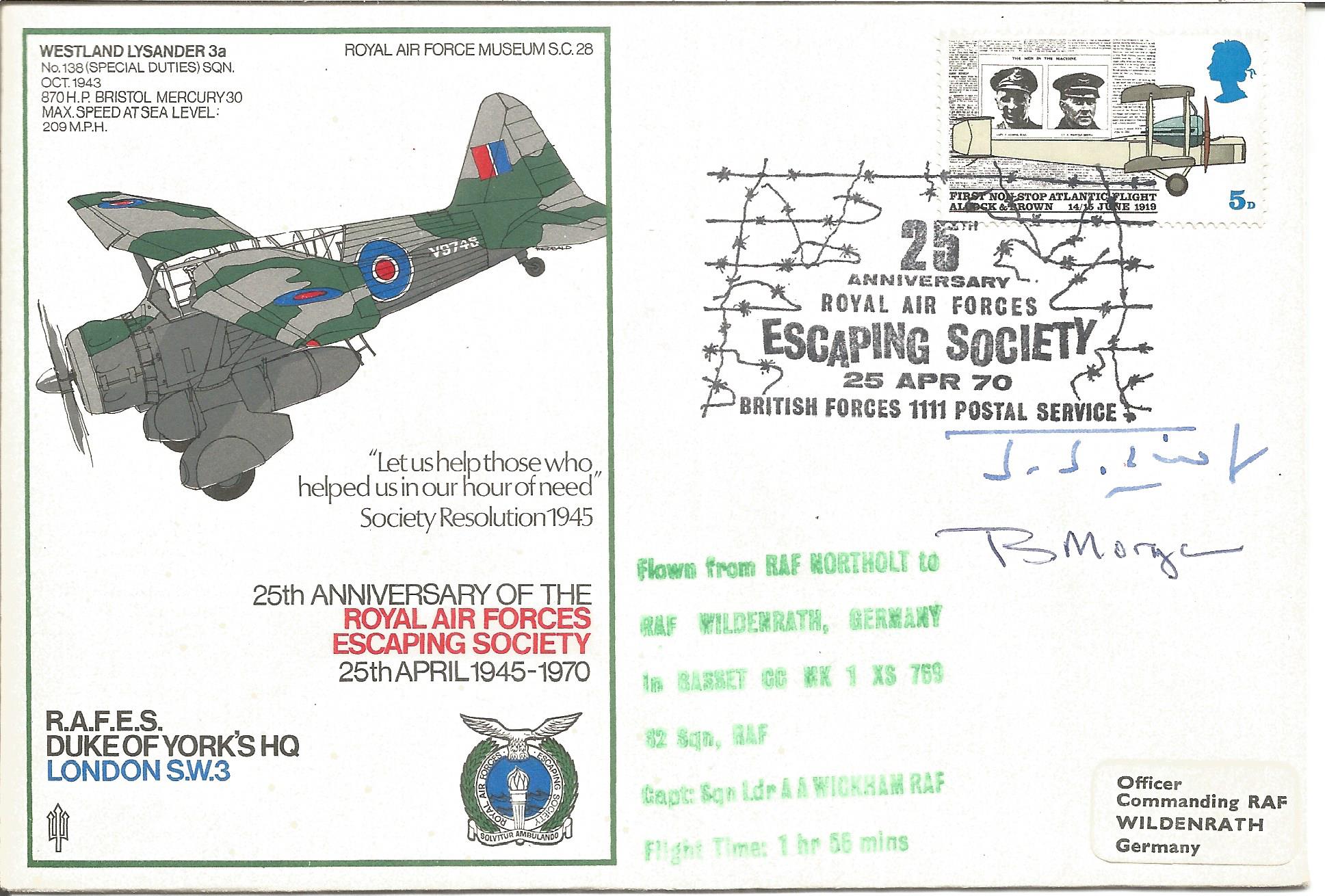 B. Morgan and J. J. Twist signed 25th Anniversary of the Royal Air Forces Escaping Society 25th