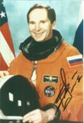 Valeri Tokarev Russian Soyuz Cosmonaut signed 6 x 4 colour photo. Tokarev travelled to space