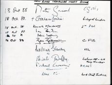 Visitors Book Collection The Admiral Presidents House dated Sept 1988 to Apr 1991 fantastic item