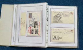 65 Space Exploration FDC with Stamps and FDI Postmarks, Housed in a good Quality Binder with