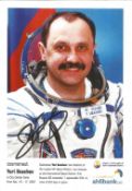 Yury Usachev Russian Soyuz Cosmonaut signed 6 x 4 colour photo. Usachov is a veteran of four