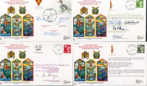 4 Handsigned Tribute to the Resistance Organizations of Belgium 1940 1945 FDCs. Signatures include