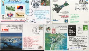 8 Handsigned FDCs, a Variation of RAF Covers, Great Signatures, Postmarks and Stamps. Signatures