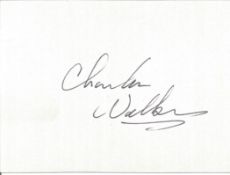 Charles Walker NASA Space Shuttle Astronaut signed white paper. Good condition. All autographs