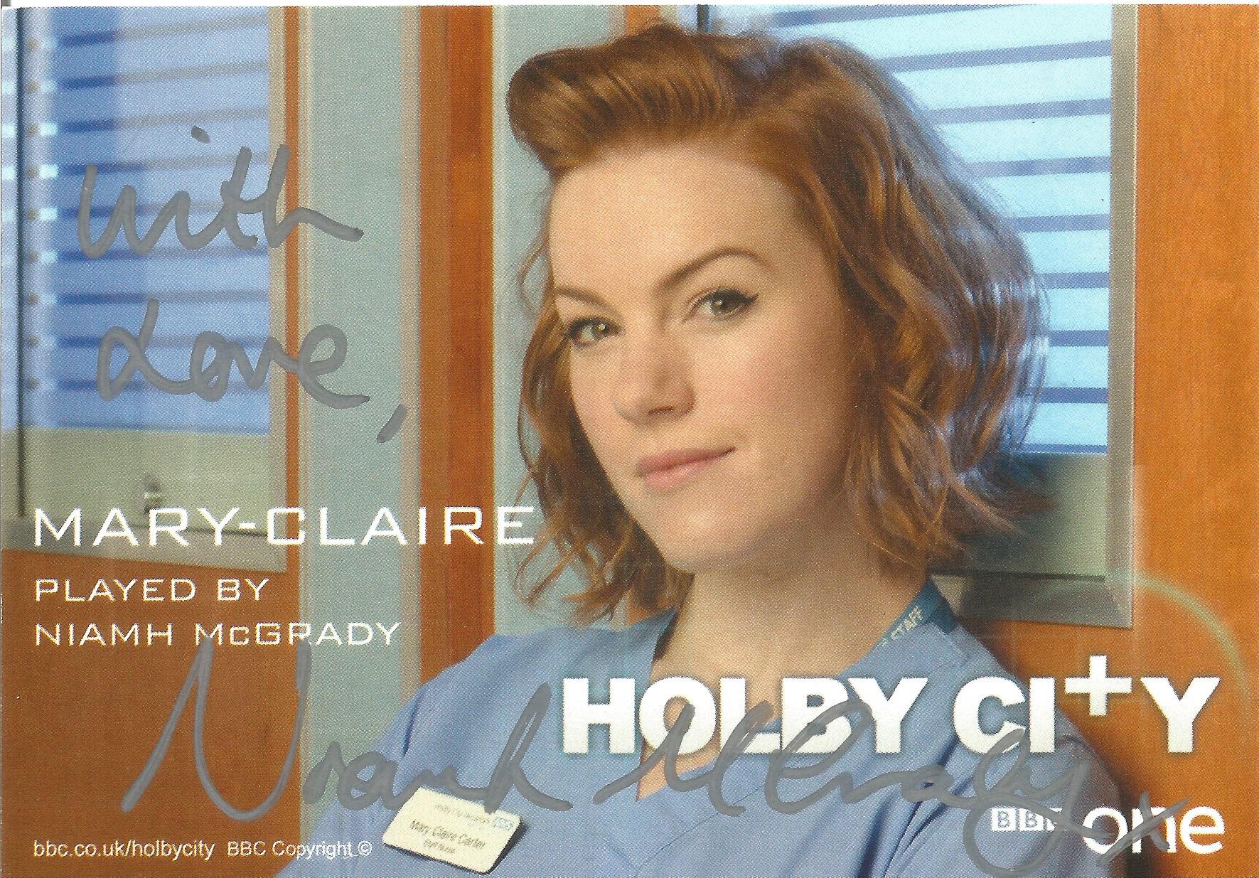 Niamh McGrady signed 6x4 inch colour Holby City promo photograph. On return to London, she made - Image 2 of 2