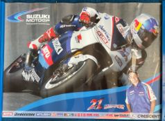 Moto GP John Hopper Hopkins signed 24x17 inch Suzuki Moto GP promo poster. John Hopper Hopkins, born