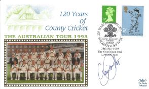 Craig McDermott Signed Benhams FDC. 120 Years Of County Cricket The Australian Tour 1993. Good