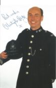 Christopher Ettridge 6x4 Coloured Photo Signed Pictured as PC Reg Deadman from Goodnight,