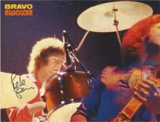 Smokie band member signed magazine pull-out poster. Includes 5 signatures including Pete Spencer and
