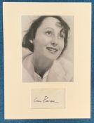 Louise Rainer 16x12 inch mounted signature piece includes black and white photo and signed album
