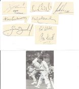 Cricket collection autographs of various famous cricketers mostly from autographs books including