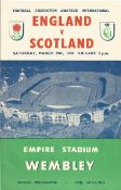 International Football Programmes. 3 x England Amateur 1950s International football programmes