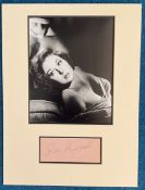 Susan Hayward 16x12 inch mounted signature piece includes black and white photo and signed album
