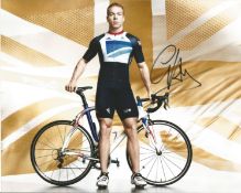 Sir Chris Hoy signed 10x8 inch colour photo. Sir Christopher Andrew Hoy, MBE born 23 March 1976 is a