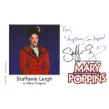 Steffanie Leigh signed and dedicated 7x5, Mary Poppins colour promo photograph, inscribed Paul