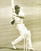 Cricket Clive Lloyd signature piece includes signed plastic sleeve cutting and 10x8 inch black and