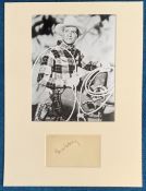 Gene Autry 16x12 inch mounted signature piece includes black and white photo and signed album