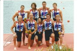 Olympics Mo Sbihi signed 6x4 inch colour photo. British Gold medallist in the coxless fours rowing