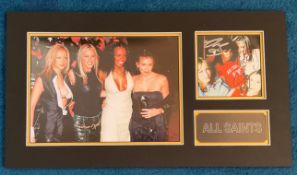 All Saints, 20x12 beautifully double mounted signature piece featuring a colour 10x8 photograph, a