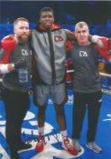Boxing, David Adeleye signed 12x8 colour photograph. Adeleye is a British professional boxer. As
