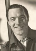Gene Kelly signed 5x3 black and white photo. Good condition Est.