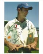 Michael Vaughan signed 10x8 inch colour cricket photo. Good condition Est.