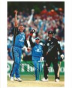 Darren Gough signed 10x8 inch colour action cricket bowling photo. Good condition Est.