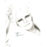 Peggy Lee signed 10x8 inch black and white photo. Good condition Est.