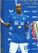 Football, Glen Kamara signed 12x8 inch colour photograph pictured with the Scottish Title Trophy.