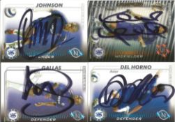 4 Shoot Out trading cards Chelsea 2005 2006 signed By Frank Lampard, William Gallas, Glen Johnson