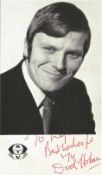 Derek Hobson signed and dedicated 6x4 inch black and white photograph. Hobson is a TV and radio