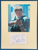 Gerard Butler autograph mounted display, photo included. 16 x 12 inches overall. Good condition