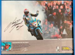 Moto GP John Reynolds signed 16x12 inch colour promo poster. John Stephen Reynolds, born 27 June