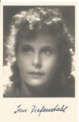 Leni Riefenstahl signed 5x3 vintage photo. Good condition Est.